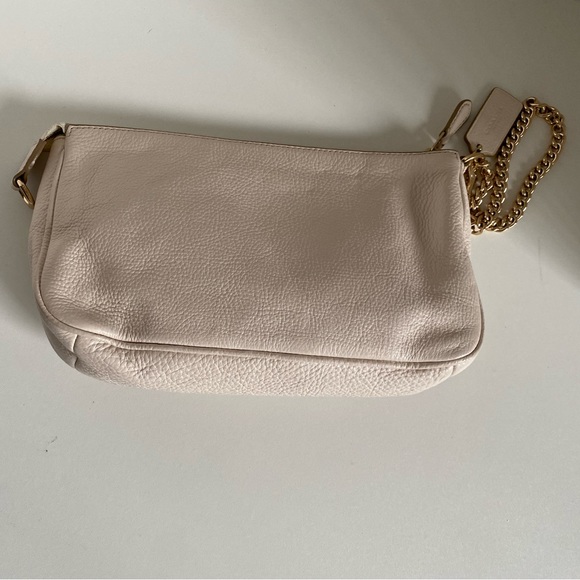 Coach Nolita with chain chalk color pebble leather purse - Picture 10 of 14